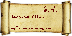 Heidecker Attila névjegykártya