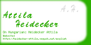 attila heidecker business card